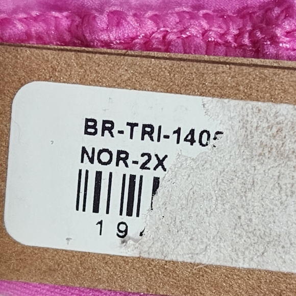 SKIMS Plunge Bras | Womens Micro Cording String Triangle Bra Neon Orchid/ 2X/NWT - Picture 6 of 8